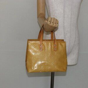 LOUIS VUITTON Monogram Vernis Reade PM Hand Bag Beige